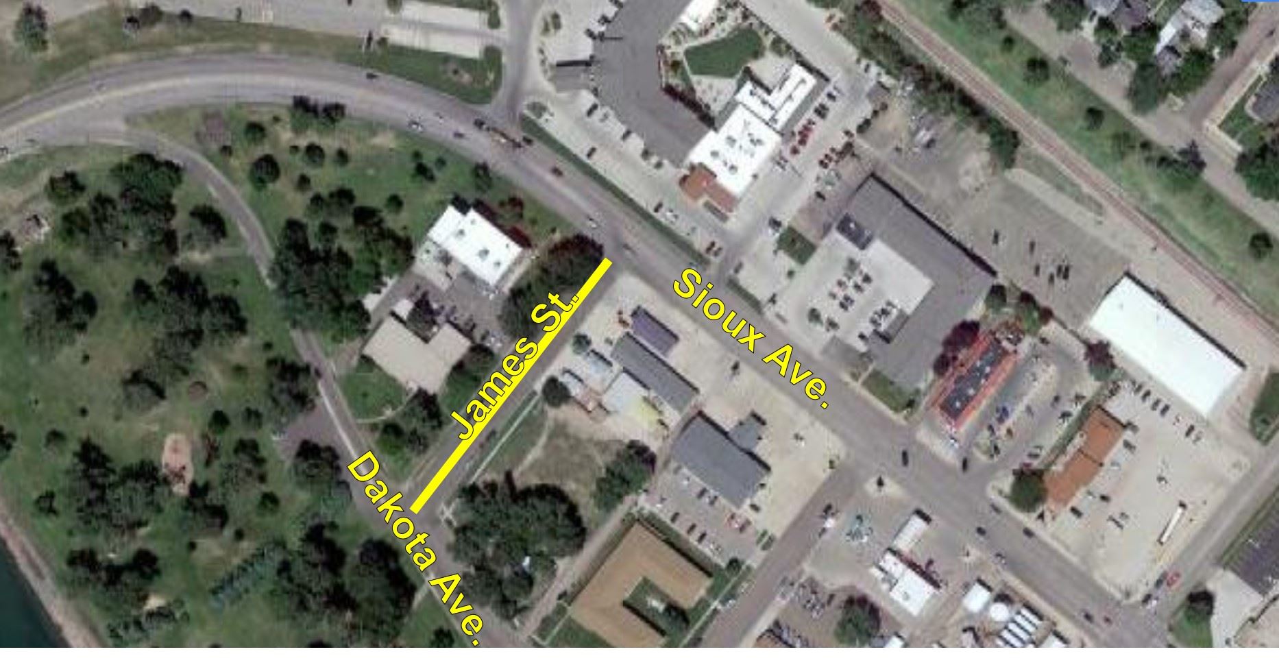 JAMES STREET CLOSURE MAP