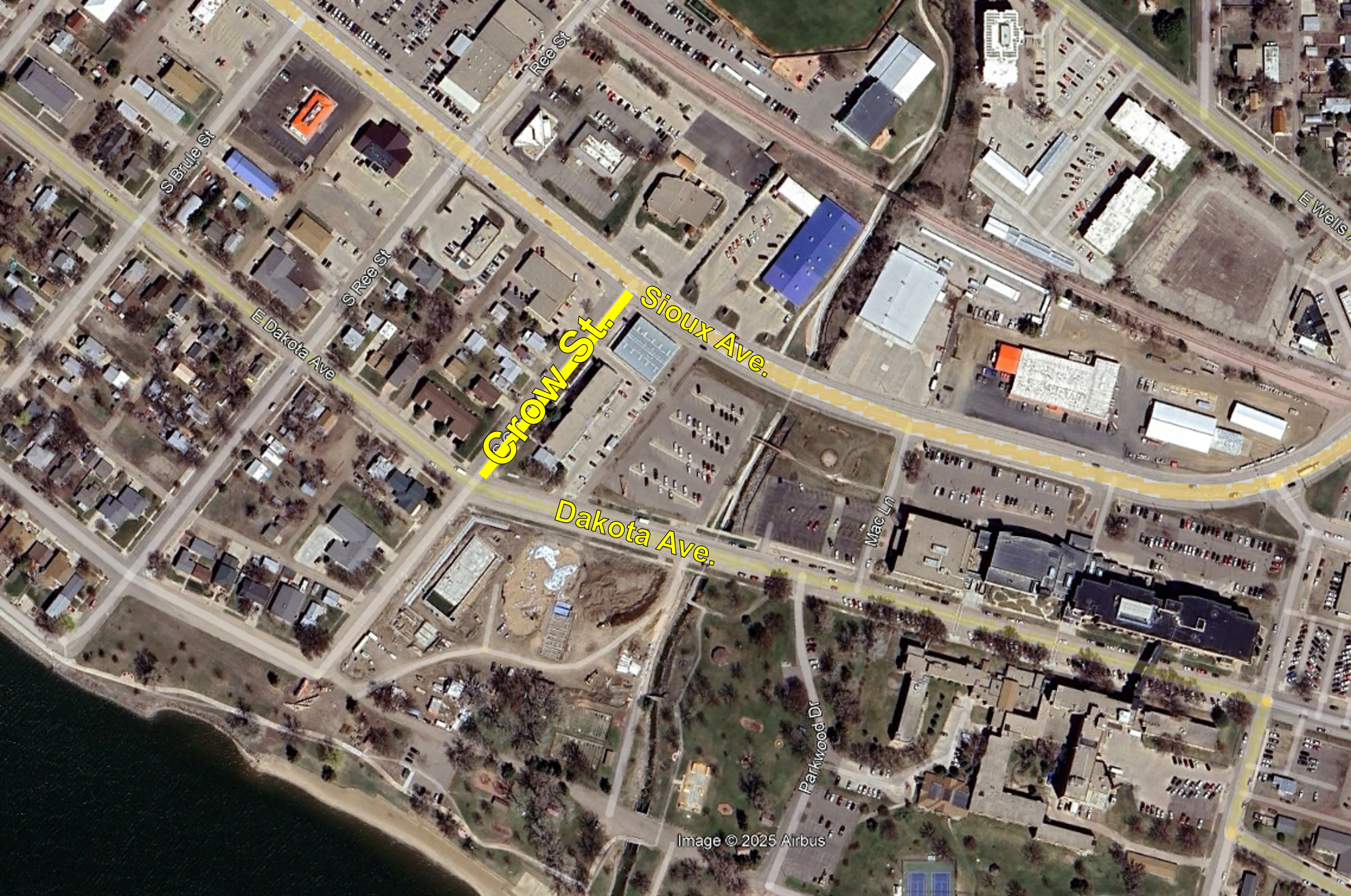 4.17.25_CROW STREET, SIOUX TO DAKOTA, CLOSURE MAP